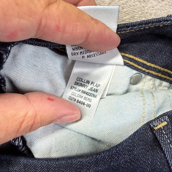 Hudson Jeans Women's 26 Collin Flap Pocket Skinny Double Button Dark Wash Denim - Picture 7 of 15